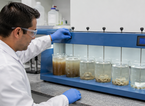 ¿Qué es un coagulante para planta tratadora de aguas residuales? 4 prueba de jarras